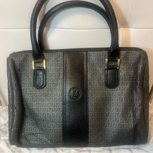 Vintage Fendi Zucca Mini FF Monogram Boston Handbag